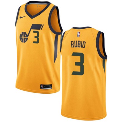 Nike Utah Jazz #3 Ricky Rubio Yellow Youth NBA Swingman Statement Edition Jersey